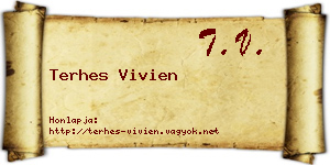 Terhes Vivien névjegykártya